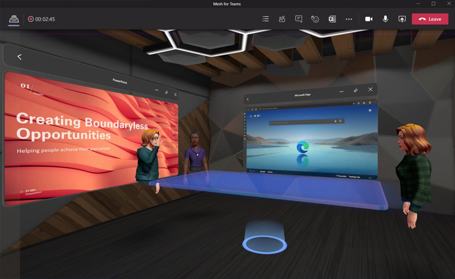 microsoft teams w metaverse