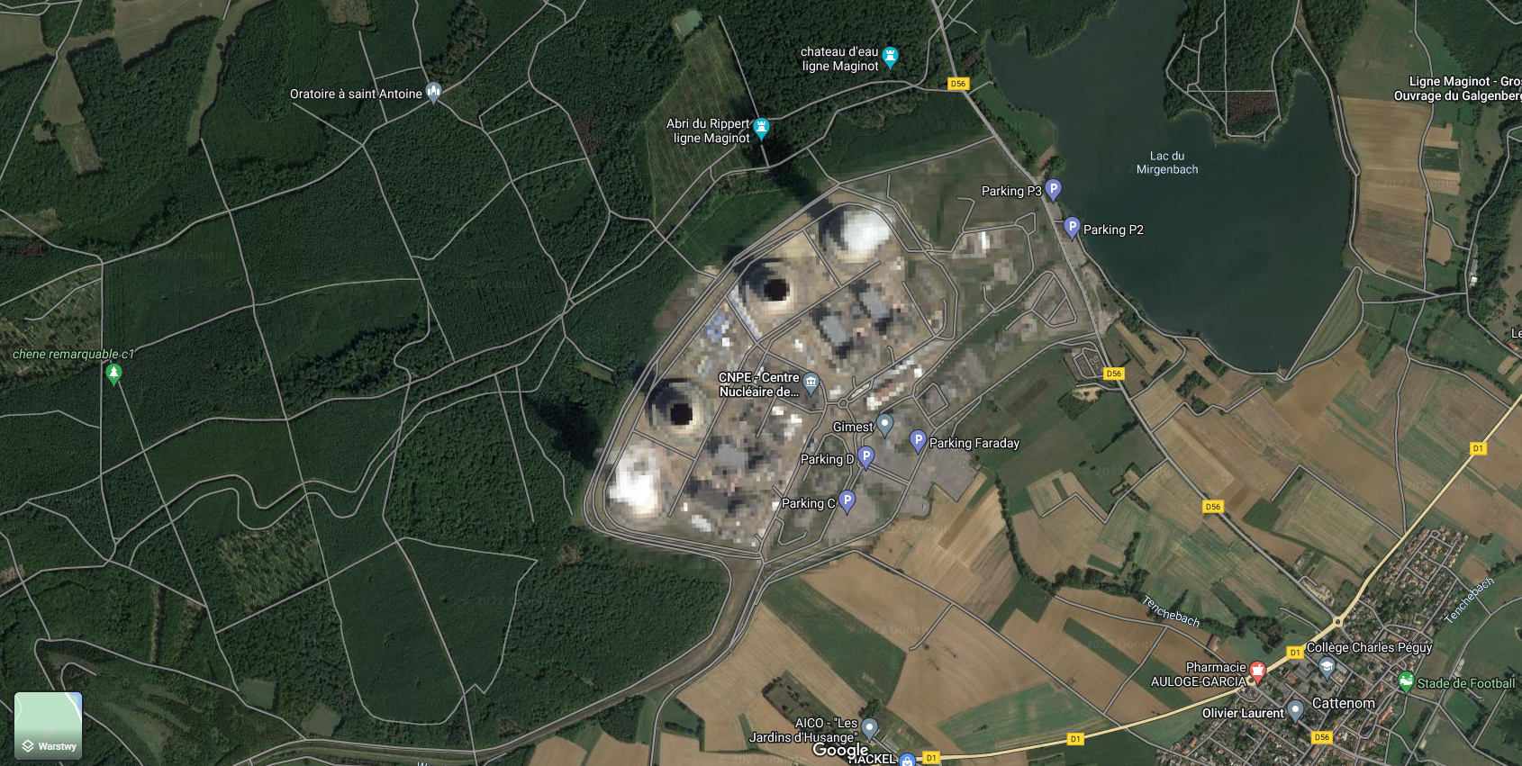 Google Maps: Cattenom Nuclear Power Plant