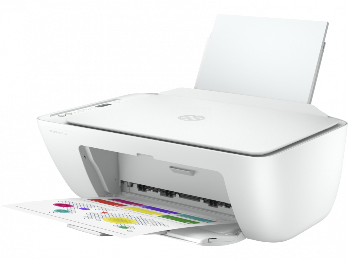 Drukarka HP DeskJet 2710e w trakcie drukowania