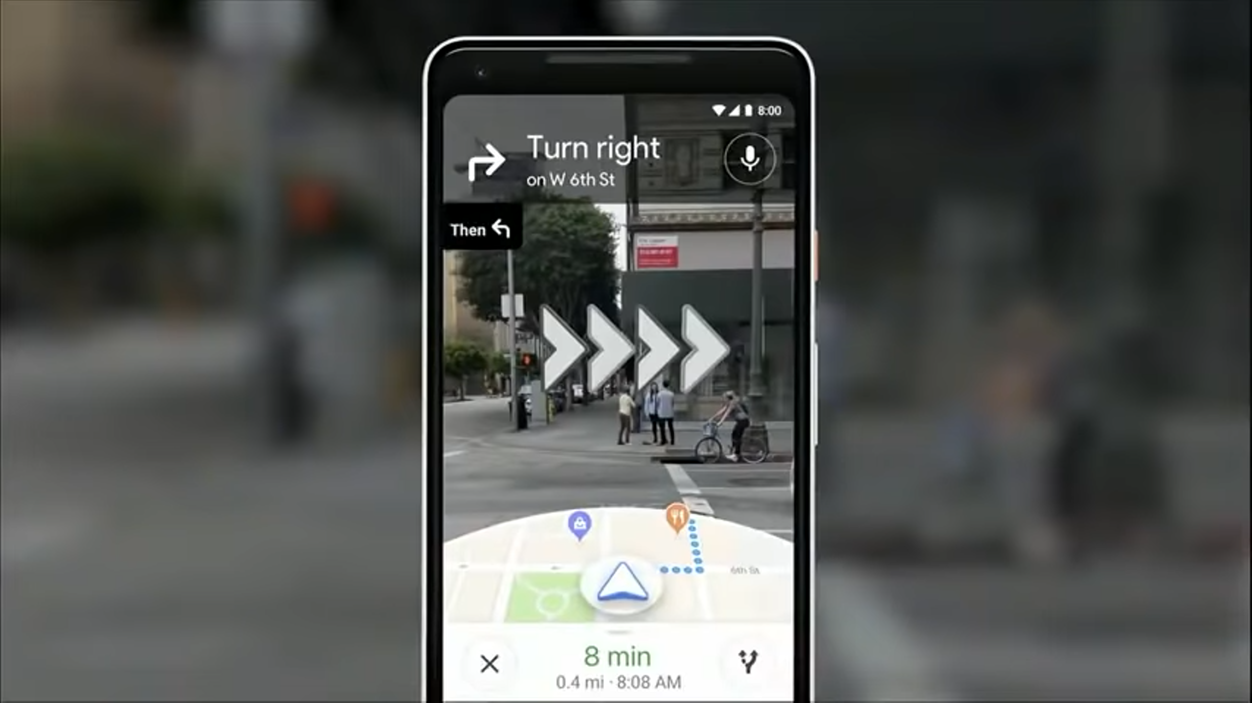 Nawigacja AR dla pieszych w Google Maps