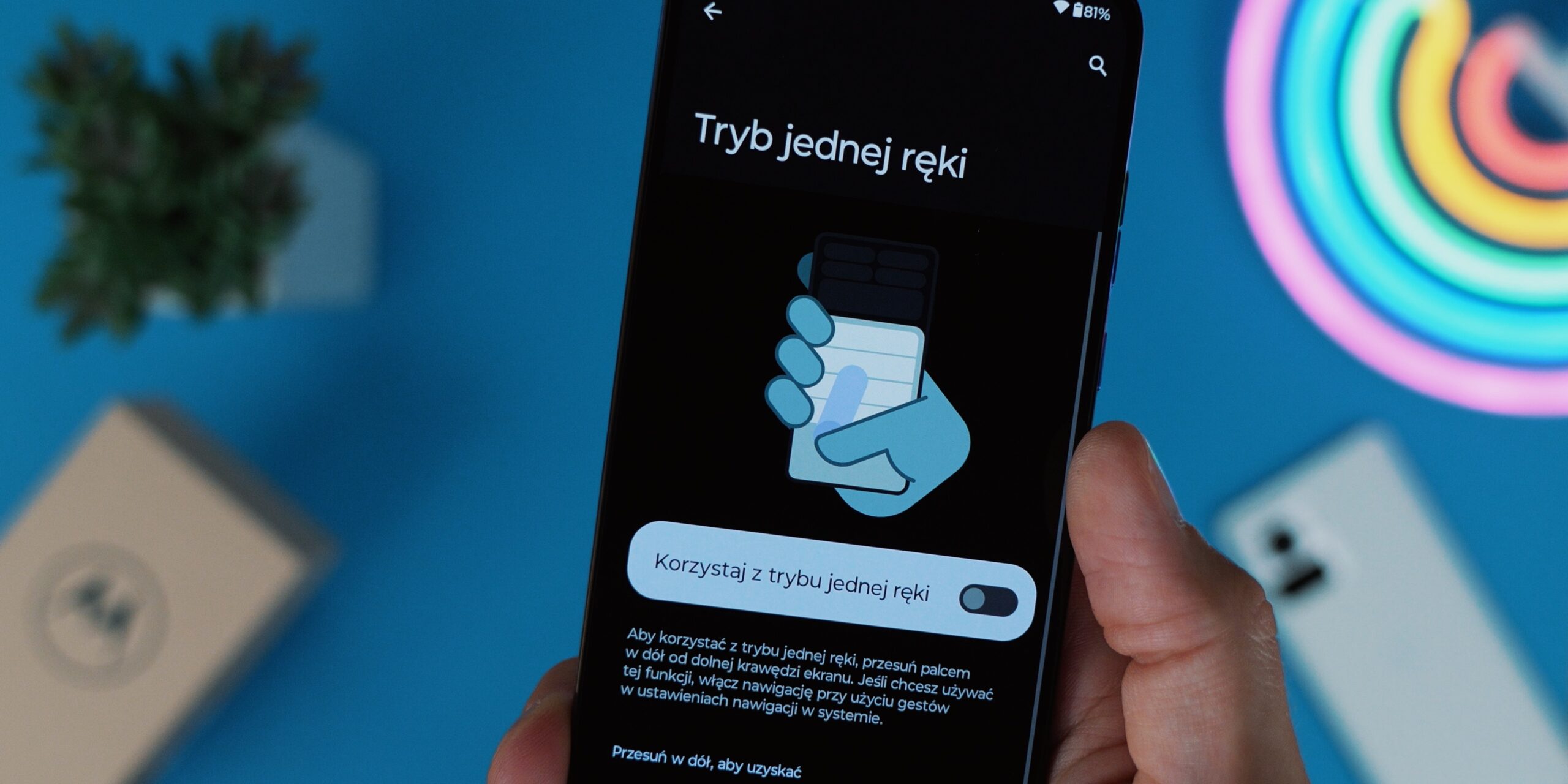 triki w Androidzie 12: tryb jednej ręki