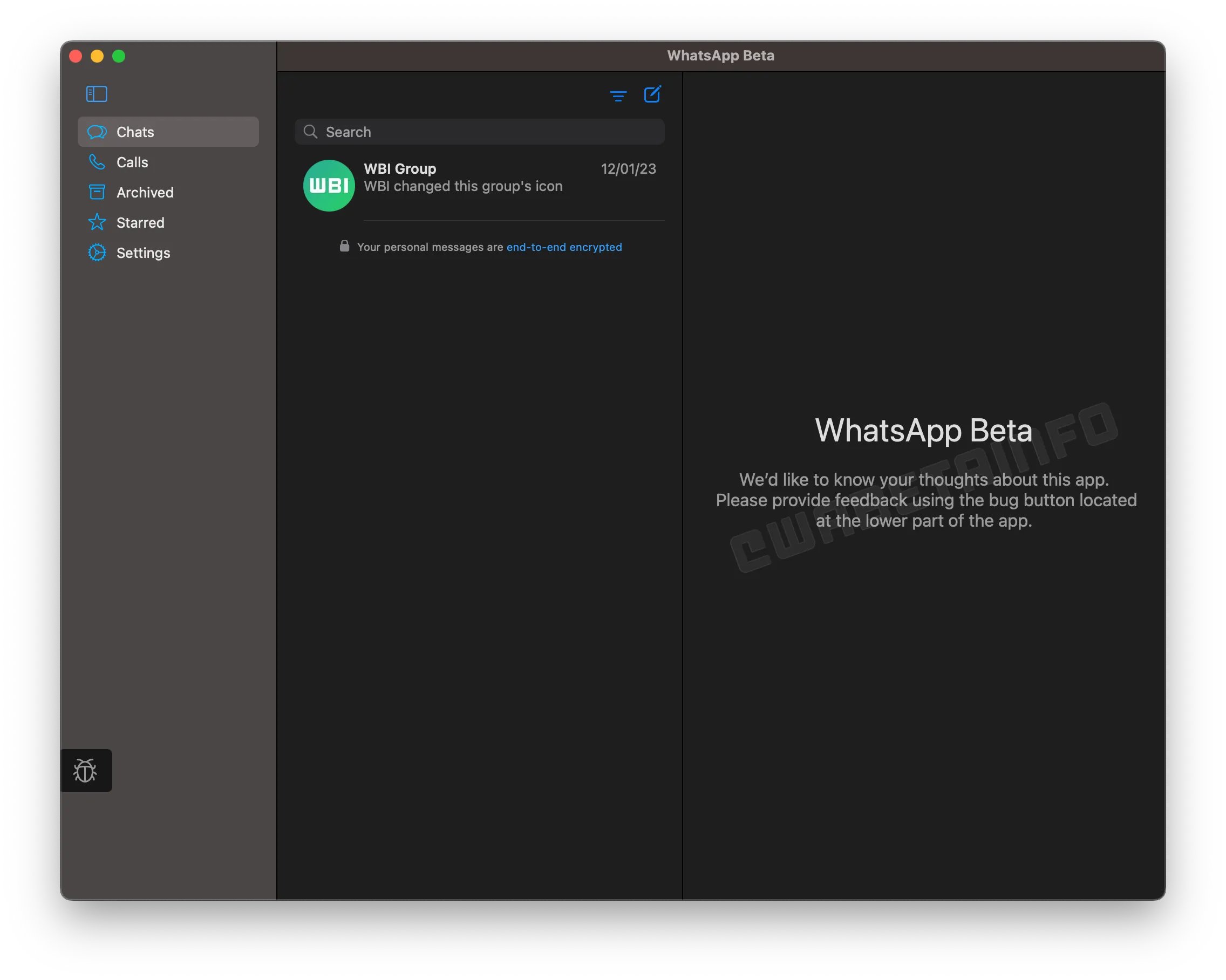 WhatsApp na komputerach z MacOS