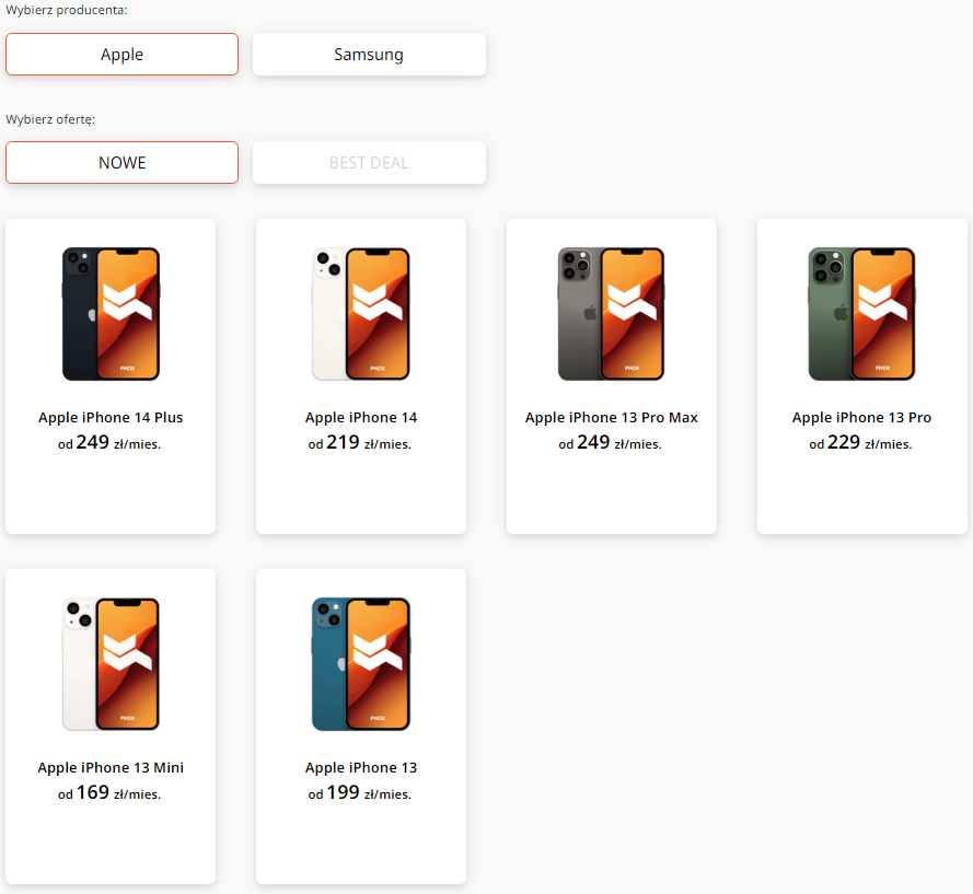 PHOX - wynajem telefonów Apple
