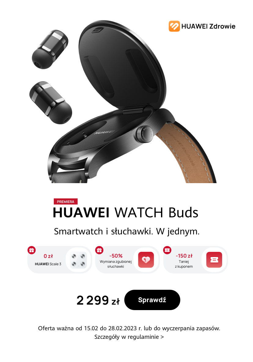 HUAWEI WATCH Buds w atrakcyjnej ofercie