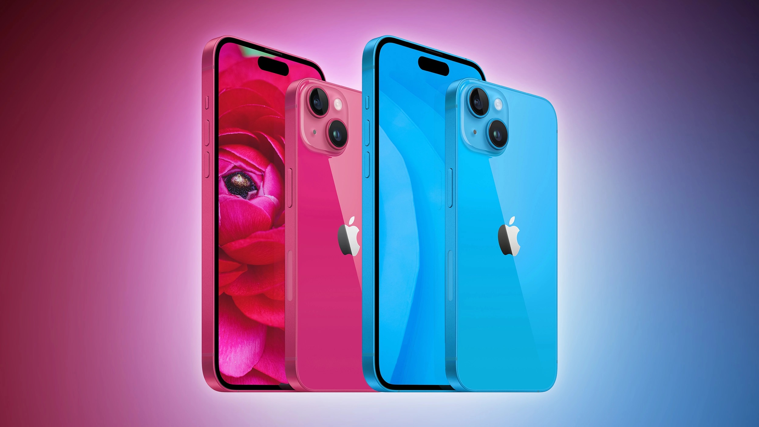 iPhone 15 Pro - cyan and magenta