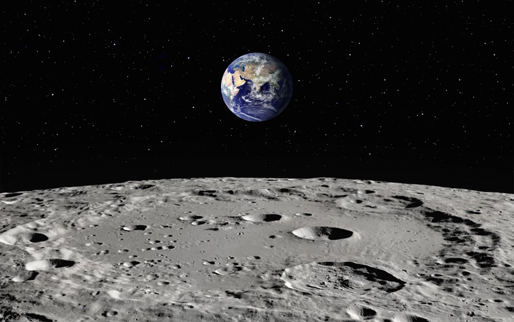 Księżyc i planeta Ziemia
