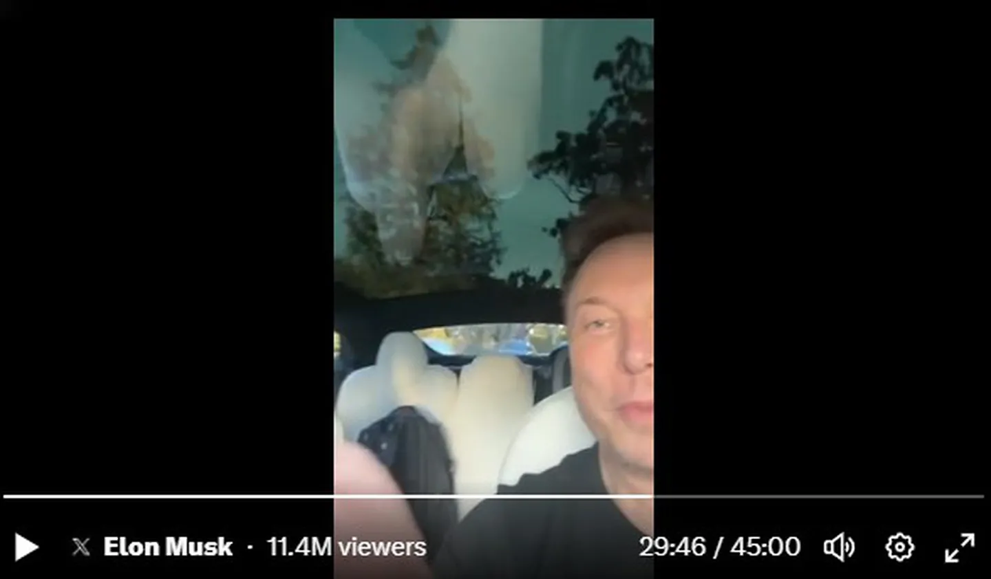 Elon Musk łamie prawo podczas streama