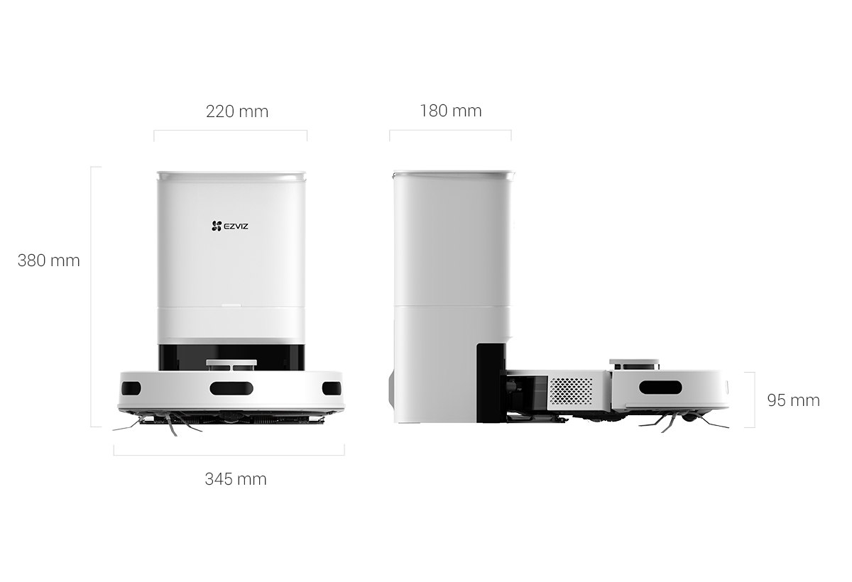 EZVIZ RE5 Plus - rozmiary urządzenia