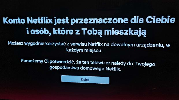 Netflix - blokada współdzielenia kont