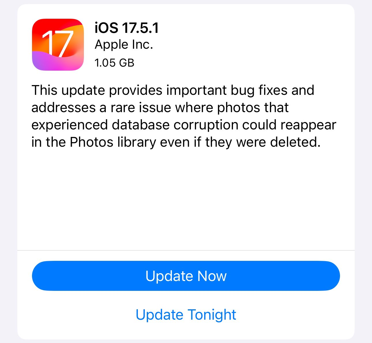 iOS 17.5.1 - aktualizacja z łatką