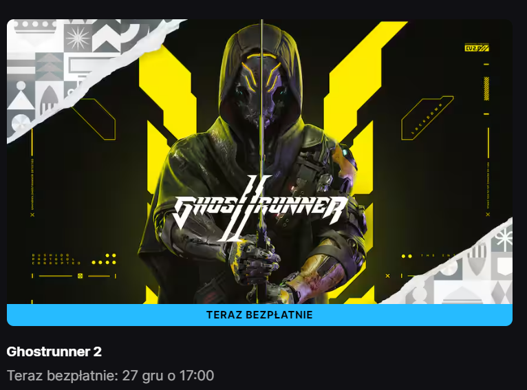 Polski hit ZA DARMO – oferta Epic Games na święta