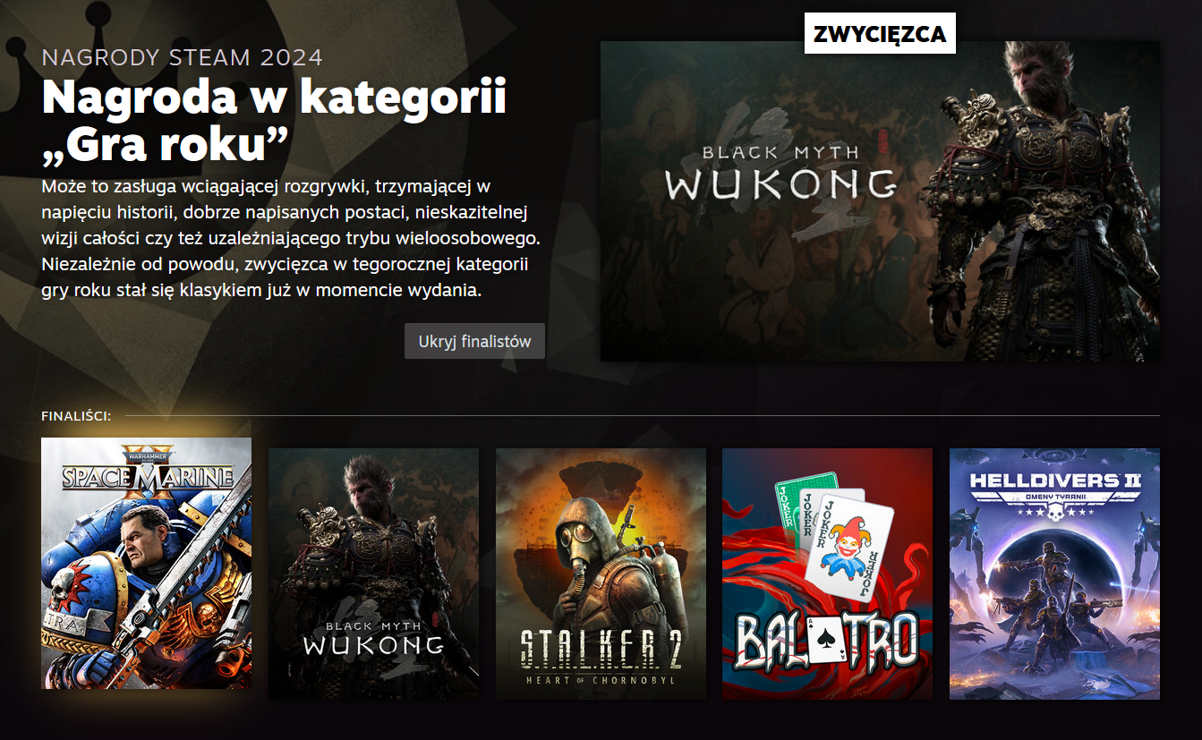 Najlepsze gry na Steam w 2024 roku – wyniki i kontrowersje