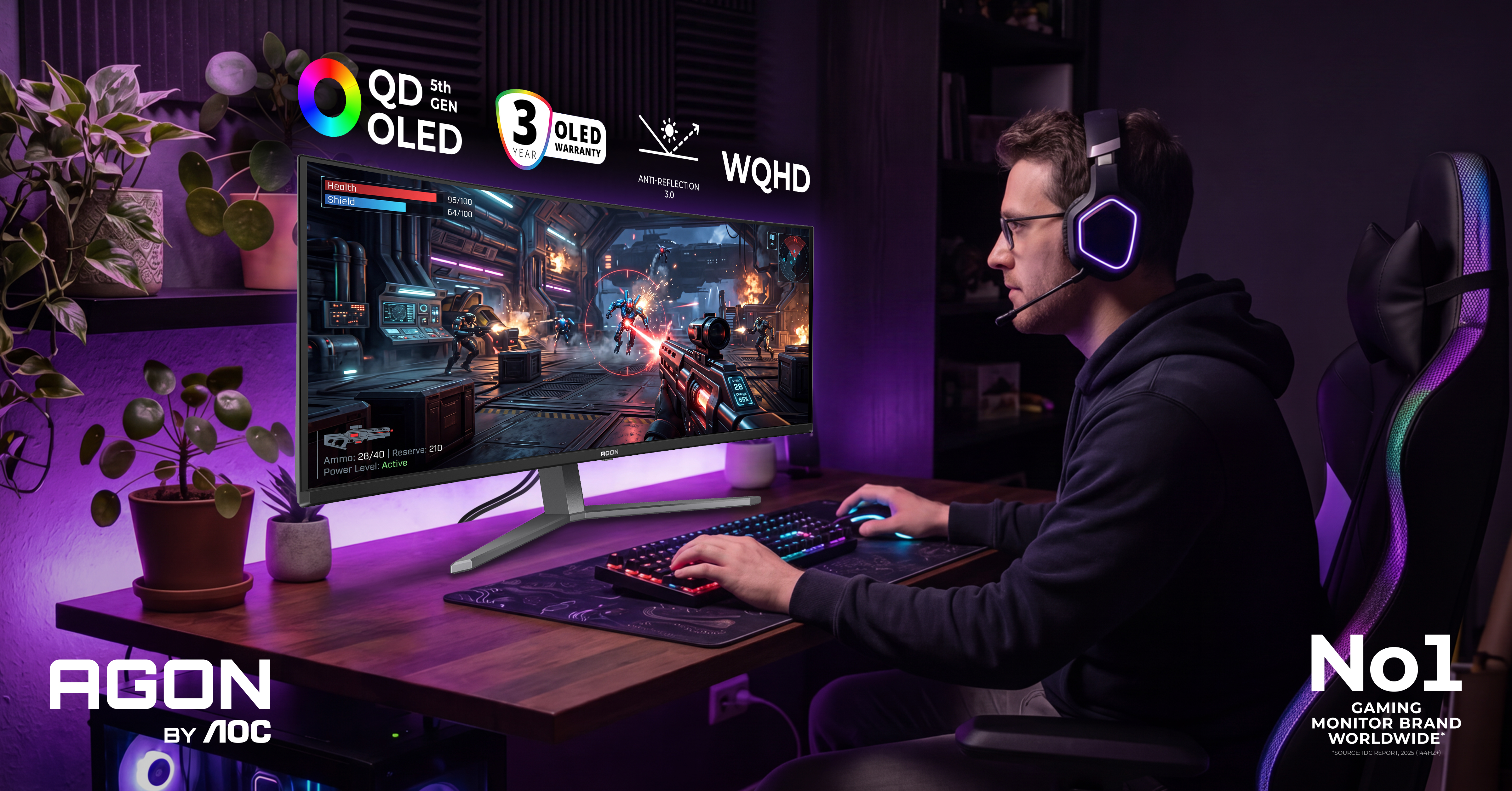 AGON by AOC wraca na Gamescom z nowymi monitorami QD-OLED