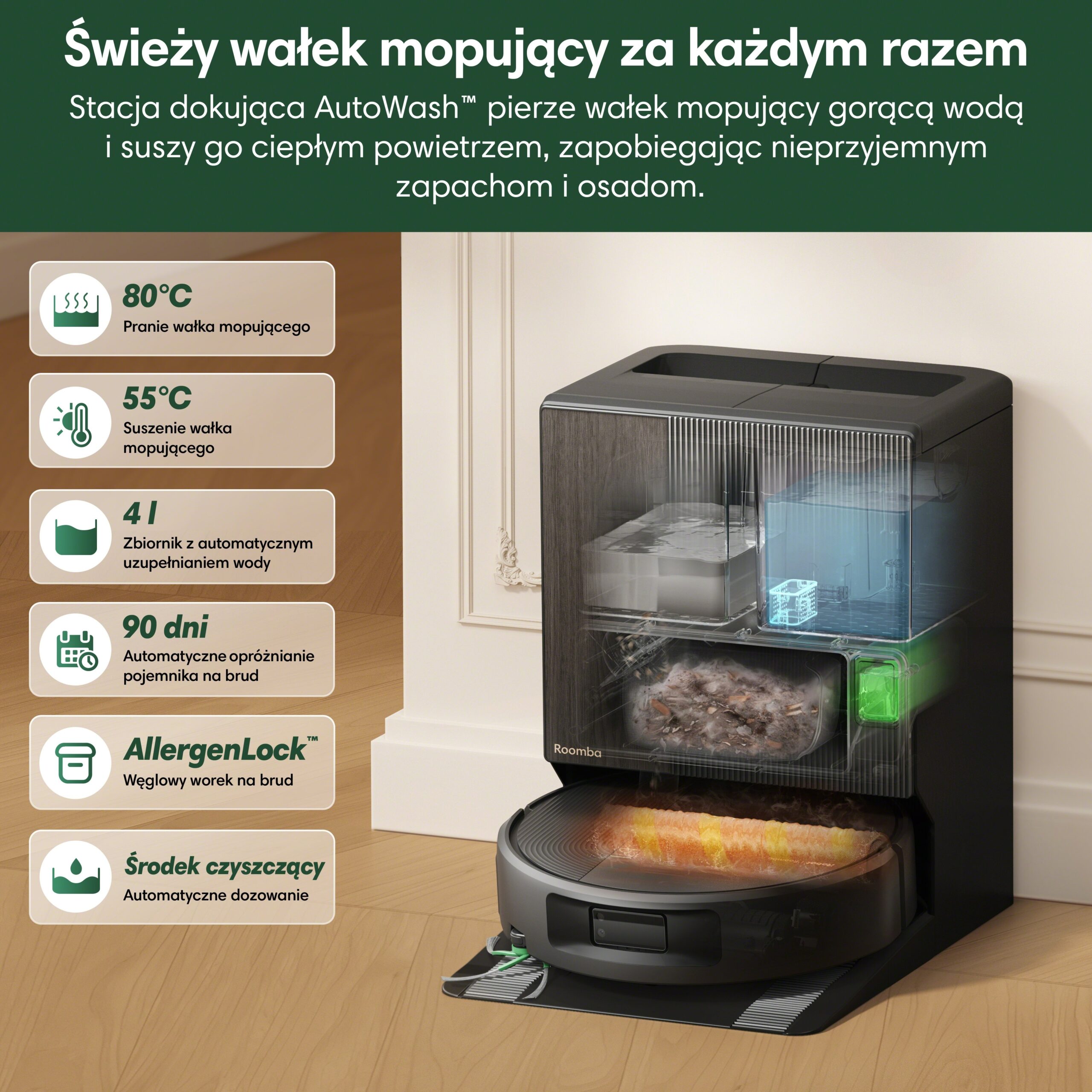 iRobot Roomba Max 876 Combo - stacja czyszcząca