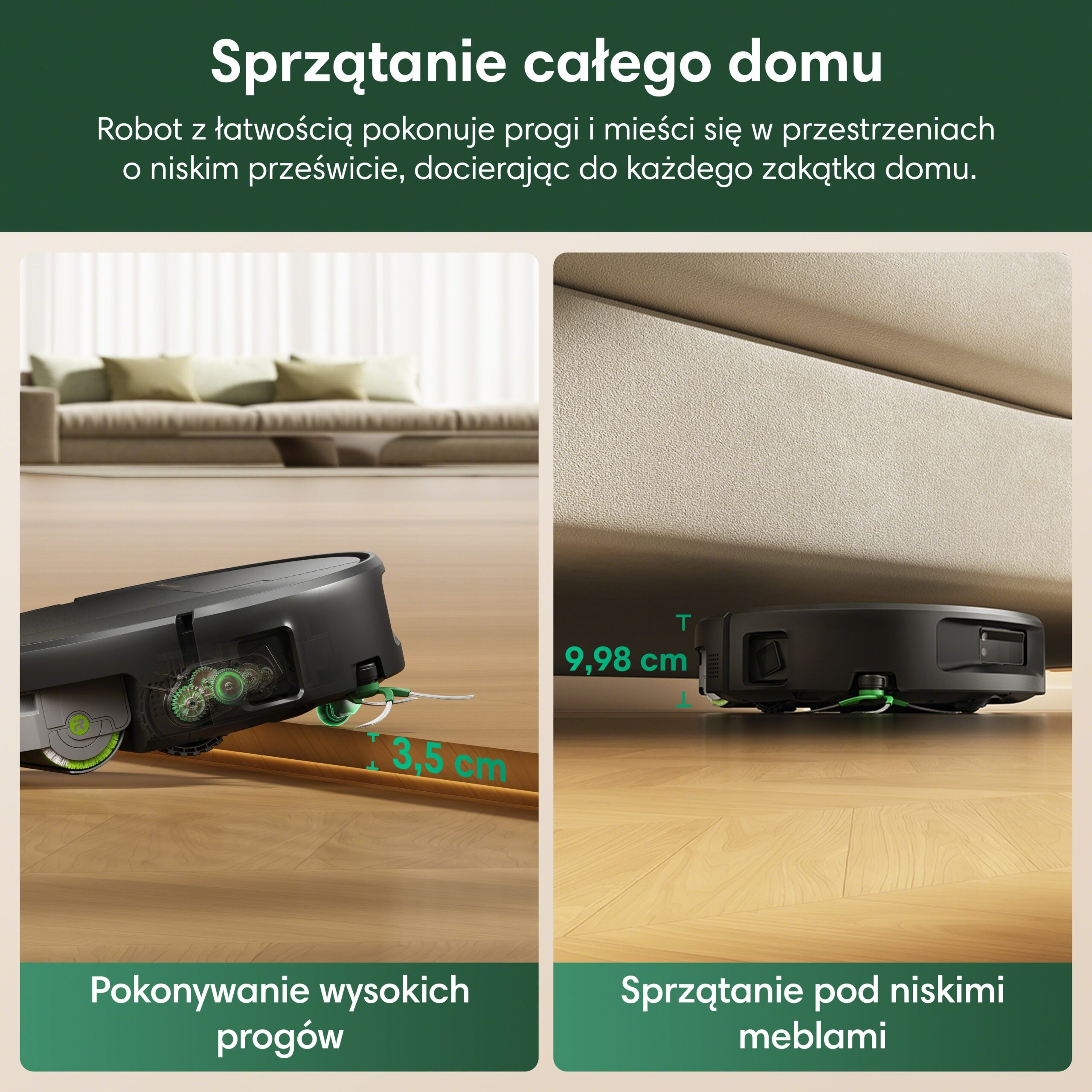 iRobot Roomba Max 876 Combo - pokonywanie przeszkód