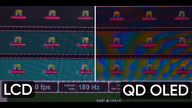 Porównanie czasu reakcji pikseli wyświetlaczy LCD do QD‐OLED