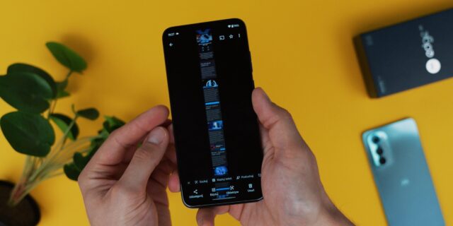 triki w Androidzie 12: przewijane zrzuty ekranu