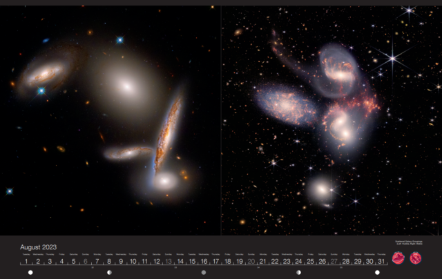NASA: rozproszone zgrupowania galaktyk, porównanie między Teleskopem Hubble'a, a Teleskopem Webba