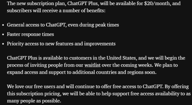 ChatGPT Plus - korzyści